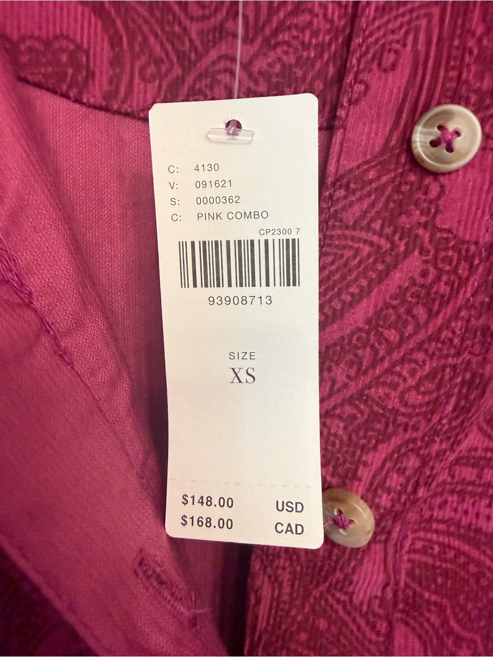 Maeve Pink Paisley Button-Front Dress - Picture 7 of 8